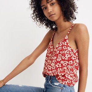 Madewell Button Down Cami in Full Bloom J8082